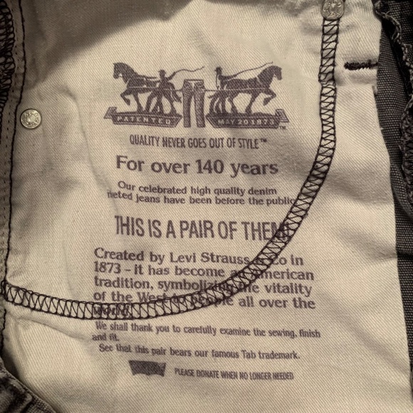 Mens Levi's 514 White Tab Straight Fit Jeans Grey Size 29/ 32 - Picture 14 of 14